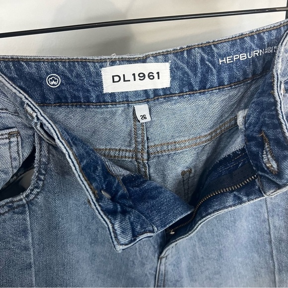 DL1961 Hepburn wide leg high rise jeans blue size 26 - Picture 6 of 7